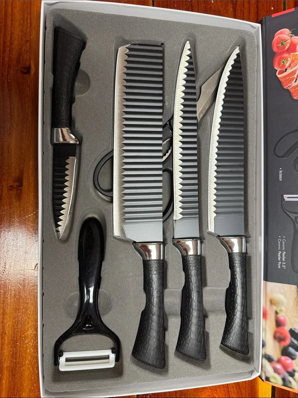6-Piece Kunzhisheng Cutlery Set – Black Handles